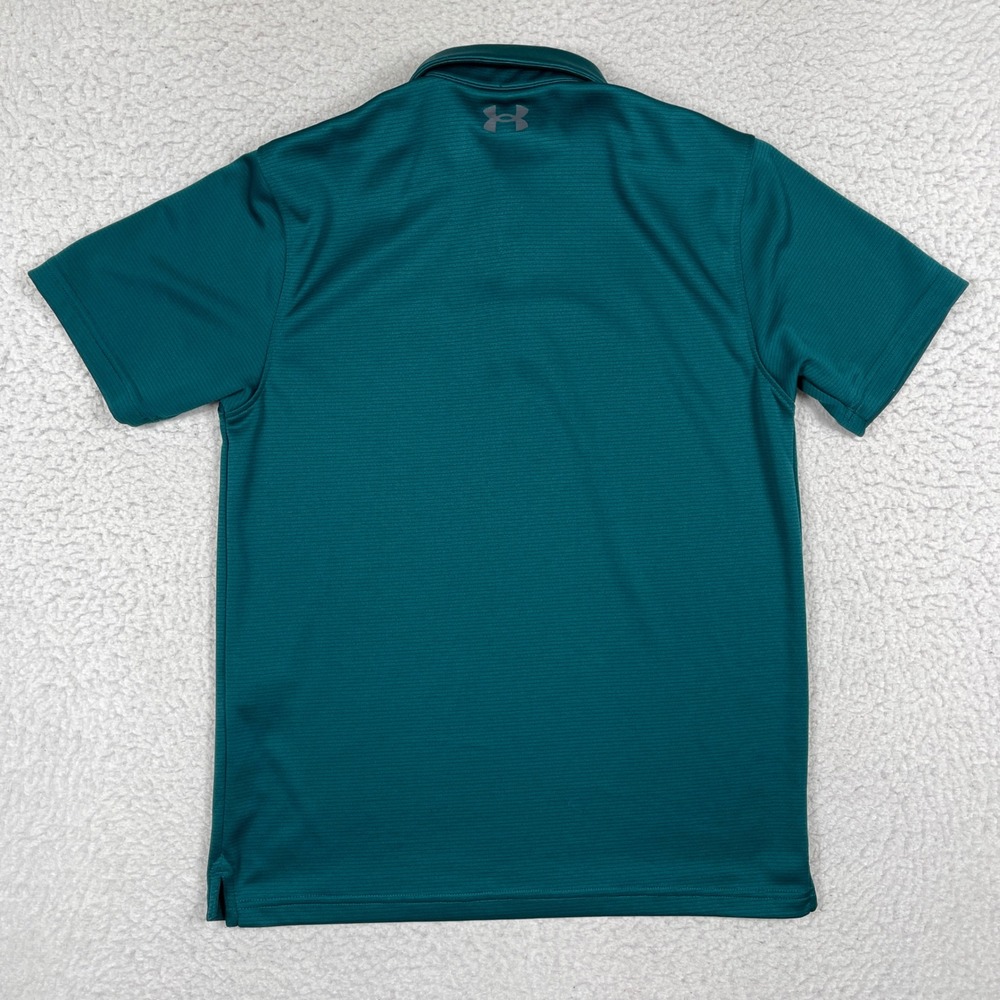 Under Armour Polo Shirt Mens Medium Teal Green Short Sleeve Athletic 1290140 - Picture 2 of 9